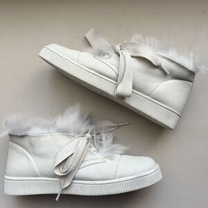Pedro Garcia Parley Ice Churra Fur Lined Lace Up Slipper Ankle Bootie EU 38 US 8